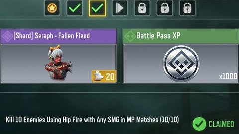 Call Of Duty Mobile Kill 10 Enemies Using Hip Fire with Any SMG in MP Matches Task Complete