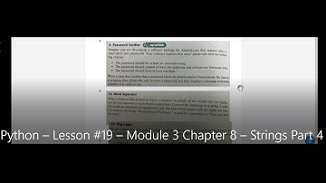 Python – Lesson #19 – Module 3 Chapter 8 – Strings Part 4