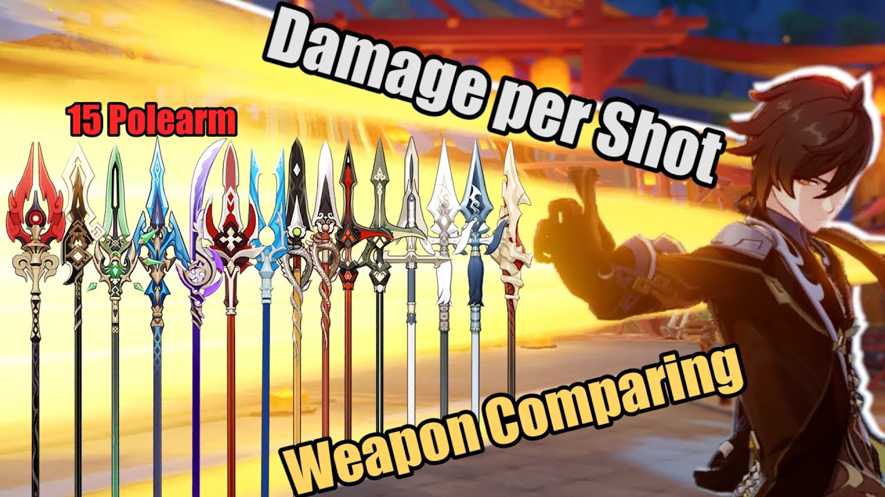 Zhongli 15 Weapons Damage per Shot Comparison | Genshin Impact