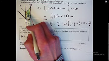 7.1 Video Notes #1 -  Area Between 2 Curves