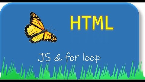 HTML - JS & for loop