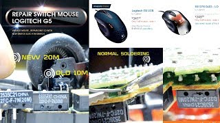 Repair and replace switch mouse button Omron D2FC-F-7N 20M microswitch