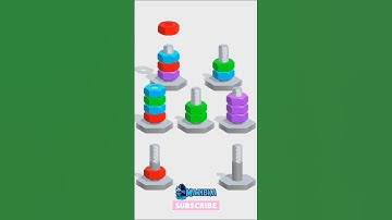 Nuts Color Sorting Lv.13 #subscribe #shorts #short