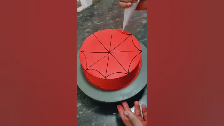 Spiderman web cake design | 🕸️🕸️spider web cake decorating tutorial 🎂🎂