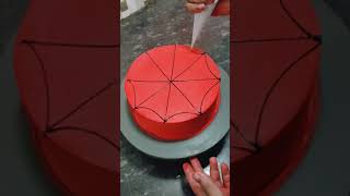 Spiderman web cake design | 🕸️🕸️spider web cake decorating tutorial 🎂🎂