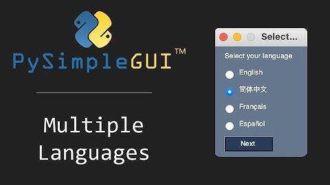 PySimpleGUI - Internationalization