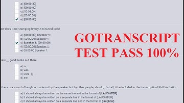 Gotranscript Test Answer on 9th January 2020--Gotranscript test solution pass