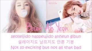Miniatura del video "So-So - Baek Ah Yeon (Color Coded Lyrics)"