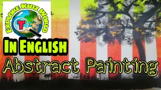 How to draw Abstract Art painting in English | Explore Kids World | drawing learning video for kids