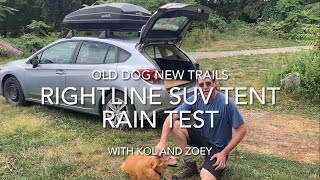 Rightline SUV Tent Rain Test