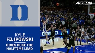 Kyle Filipowski Gives Duke The Halftime Lead At The Buzzer