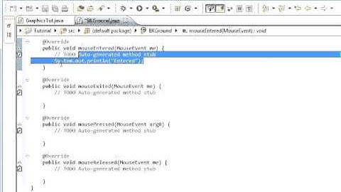 Java programming part 102 Graphics : Java Animation 5 MouseListener 1
