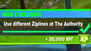 Use different Ziplines at The Authority Fortnite