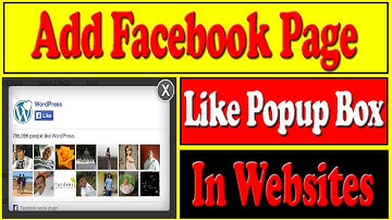 How to Add Facebook Page Like Popup box in Website - WordPress Tutorial 12