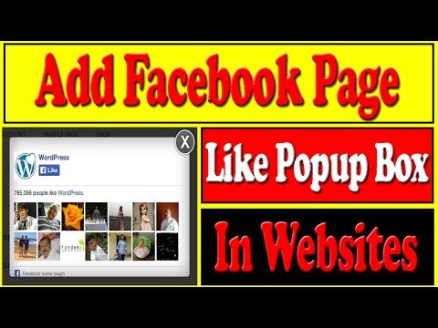 How to Add Facebook Page Like Popup box in Website - WordPress Tutorial 12