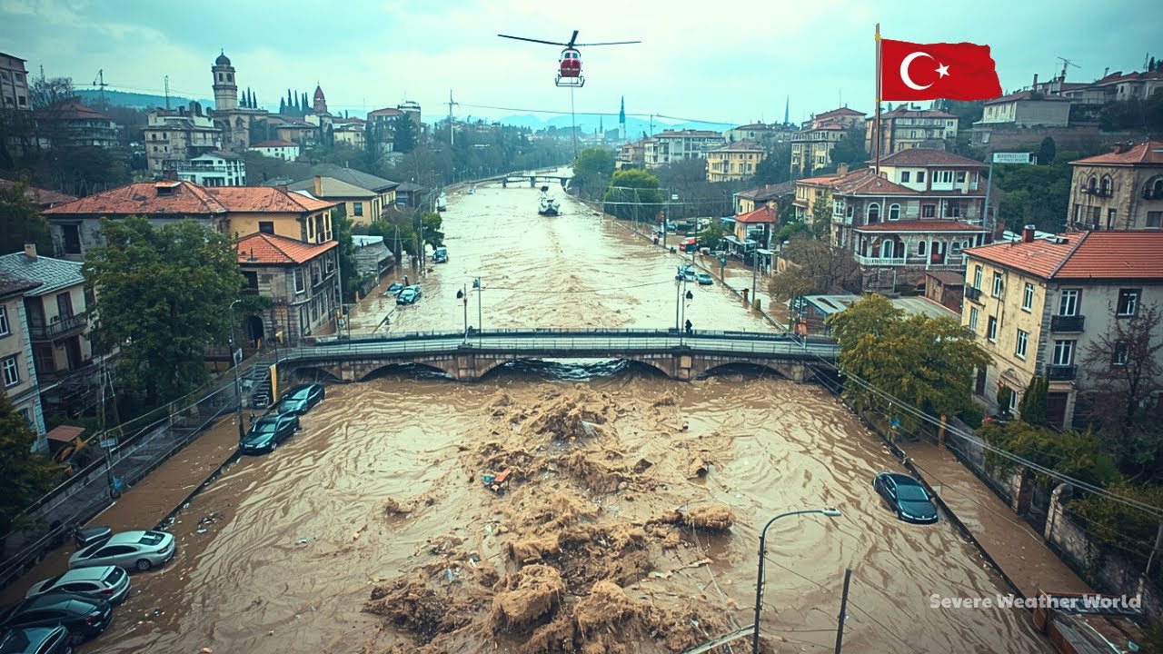 Chaos in Turkey Today: Giant Flood Sweeps Cars in Mersin & Adana!