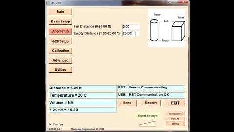 How to Program the LPU-2428 Ultrasonic Sensor to Measure Level