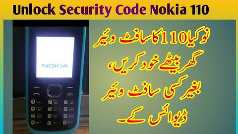 How to unlock Nokia110 security Code ||Flash Nokia110