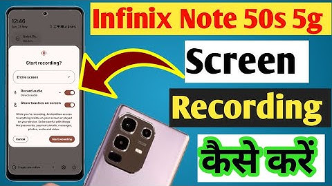 Screen Recording kaise kare Infinix Note 50s 5g/how to enable screen recording/screen recording
