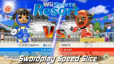 Wii Sports Resort - Swordplay Speed Slice: vs Champion Matt (All Stamps)