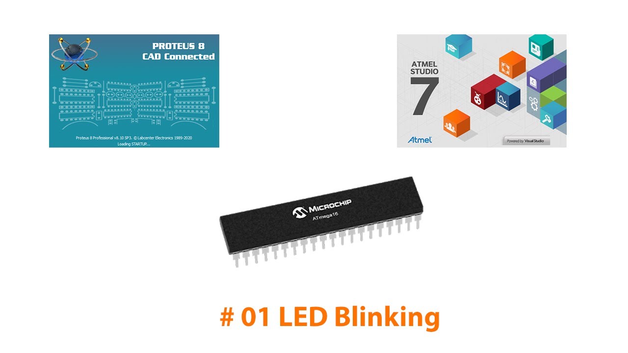 LED Blinking Proteus Simulation Using ATmega16 YouTube