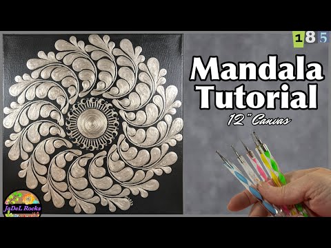 IT'S SO BIG! NEW #5 mold from Happy Dotting Company! Full Mandala Tutorial  on this HUGE Rock! 