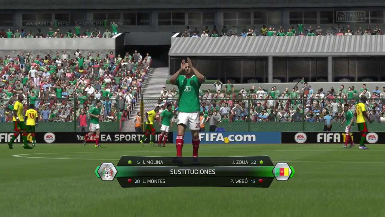 MEXICO VS CAMERUN COPA MUNDIAL 2014 FIFA 14 - YouTube