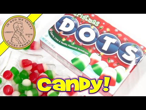 Christmas DOTS - Cherry, Lime & Vanilla Flavored Gumdrops, Soft and Chewy!