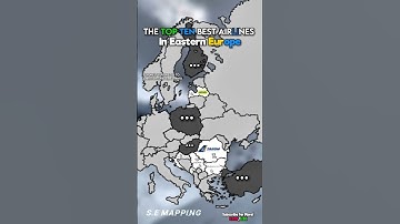 The top ten airlines in Eastern Europe #shorts #mapping #edit #europe #plane #airlines #geography