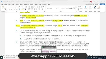 Shelly Cashman Excel 2019 | Module 5: SAM Project 1a #Media Hub #ShellyCashmanExcel #Module5#cengage