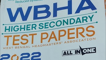 WBHA TEST PAPER SOLUTION// MODEL QUESTION PAPER-06//PART 01//CLASS 12///WBCHSE//MM MATHEMATICS