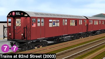 OpenBVE Virtual Railfanning: 7 Trains at 82nd Street - Jackson Heights (2003)