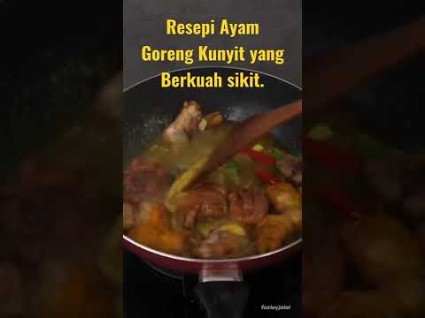 Petunjuk Memasak Resepi Ayam Goreng Kunyit yang Berkuah by Fazleyjalal Yang Nikmat