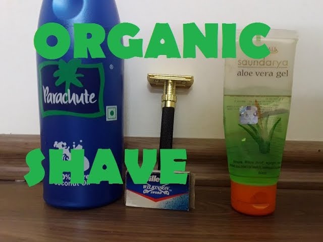 Organic Shave | Coconut Oil + Aloe Vera Gel | Romer 7 Gold DE Razor |  Wilkinson Sword Blades