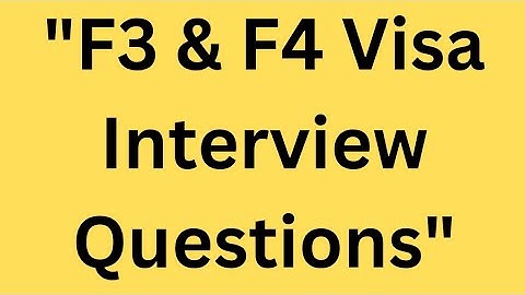 F3 & F4 Visa Interview Questions 2025 | US Immigration Interview Preparation (Pakistan)"