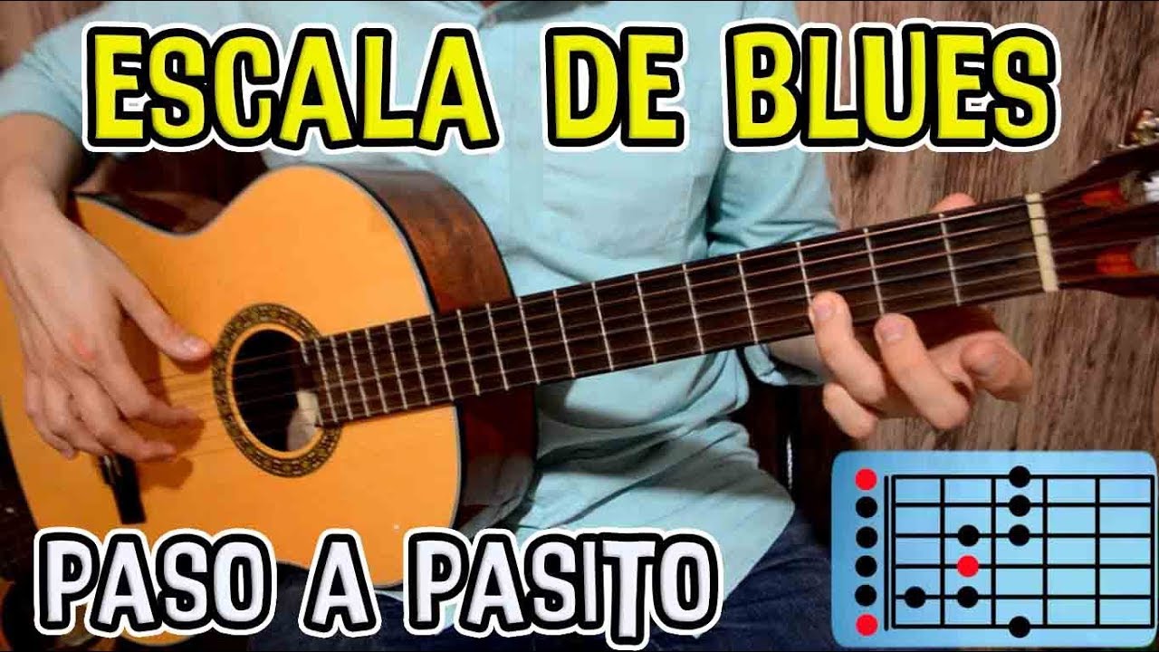 Como tocar una escala de blues (Pentatonica Mi menor) + acordes faciles