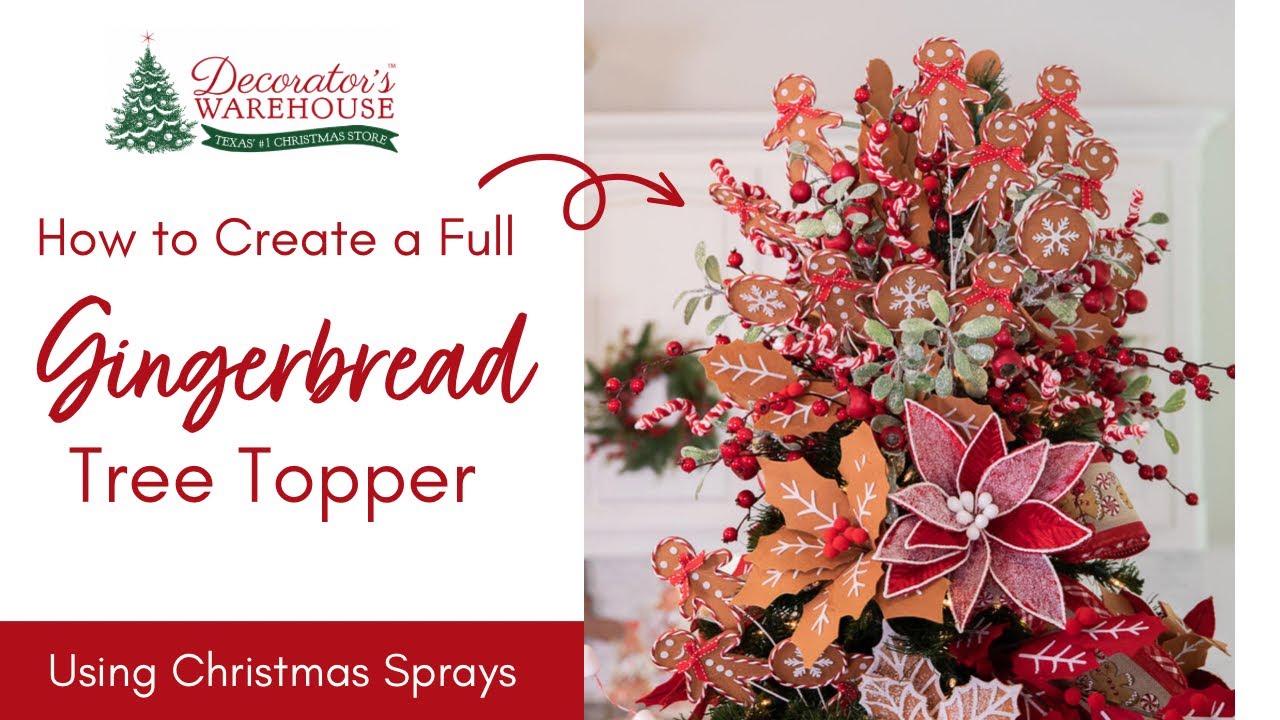 Gingerbread Christmas Tree Topper Tutorial YouTube