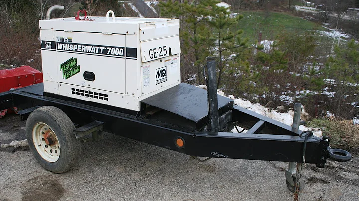 Multiquip Whisperwatt 7000 W 120/240 V PH 1 60 Hz Generator Diesel Trailer Mount