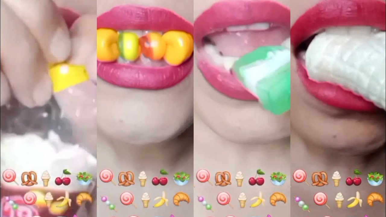 ASMR EMOJI FOOD EATING SOUNDS DELICIOUS RELAXING 