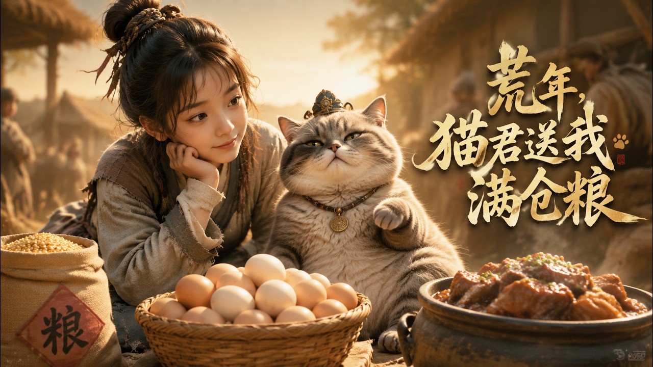 最热合集《荒年，猫君送我满仓粮》 天界仙猫降临，顾家荒野变盛宴 #玄幻 #爽文 #修仙 #逆袭 #热血 #天天剧场