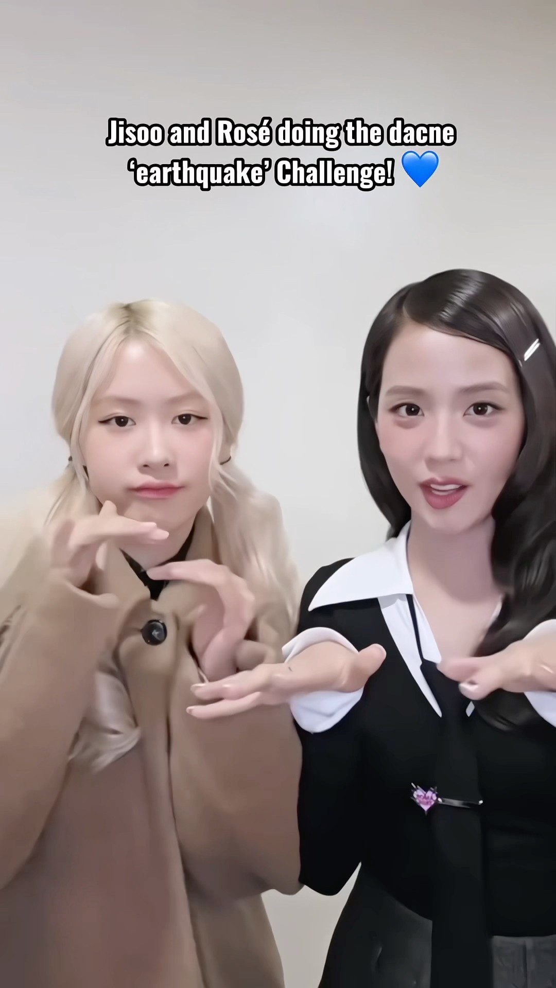 earthquake challenge with rosé #blackpink #jisoo #rosé