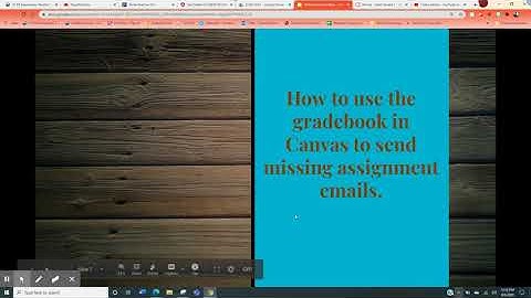 How to use the gradebook in Canvas to send missing assignment emails.