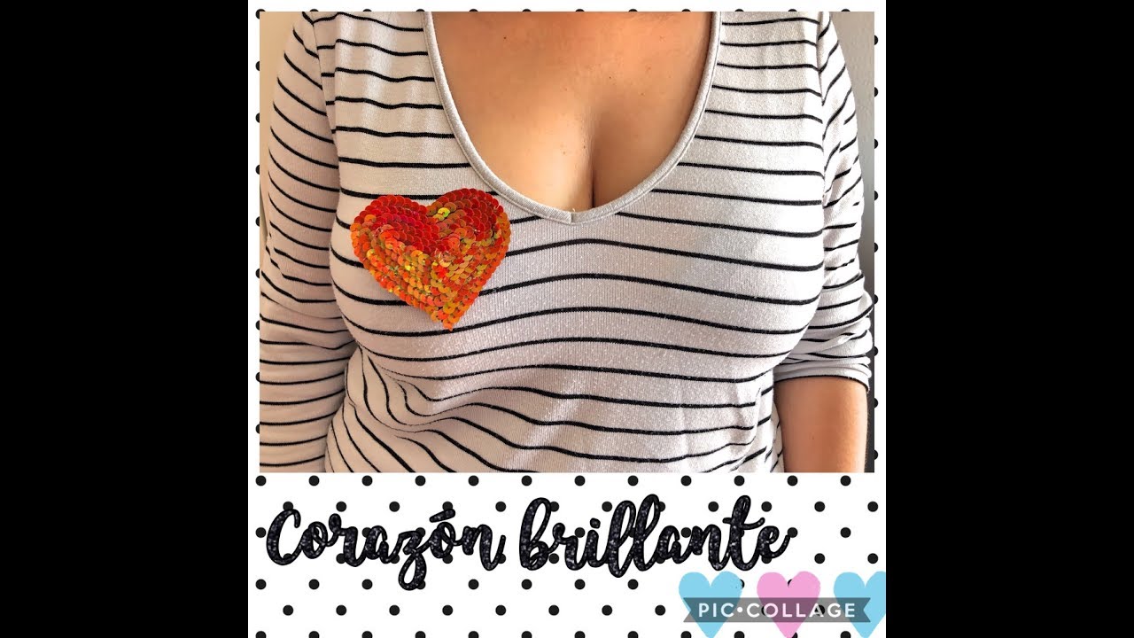 Broche en forma de corazón con lentejuelas hacker typer
