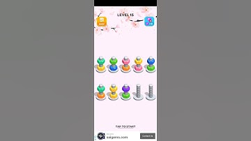 color screw sort puzzle gameplay | Level 15    #shorts #colorsorting #satisfying #