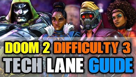Doom 2.3 Tech Lane | Step by Step Guide | One Shot All Nodes | Marvel Strike Force Raids | MSF