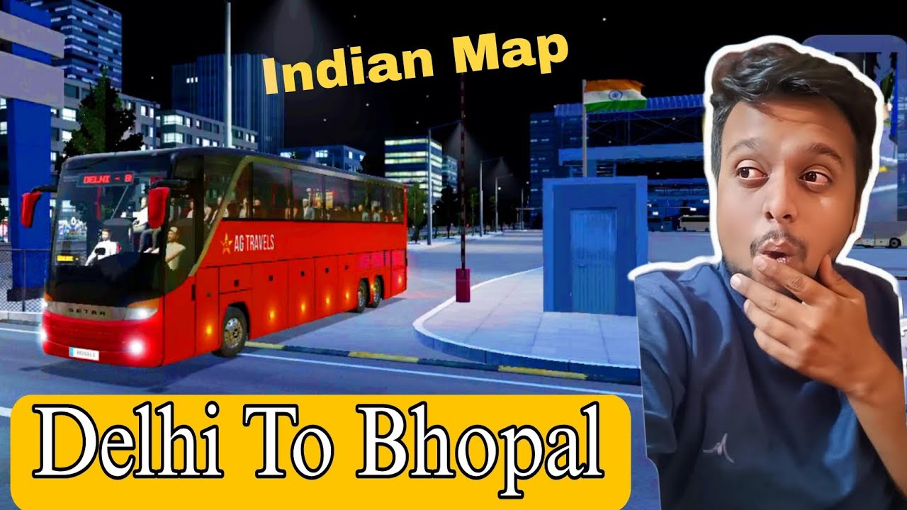 Bus Simulator Ultimate | Indian Map Delhi To Bhopal Journey | Full Hindi Gameplay