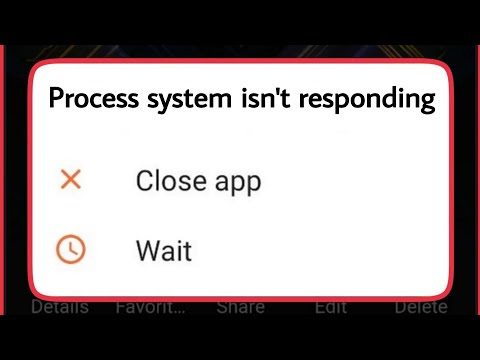 How To Fix Process system isn't responding Problem Solve