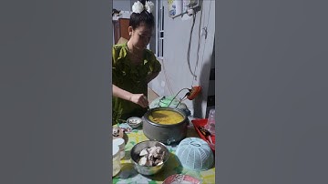 hướng dẫn nấu cháo Cá lóc vơi đông trùng hạ thảo cực bổ của cô gái #anhducbonsai #shortvide #shorts