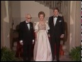 The Reagan's and President Pertini of Italy during his State Dinner on March 25, 1982