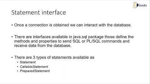 Statement Types in JDBC